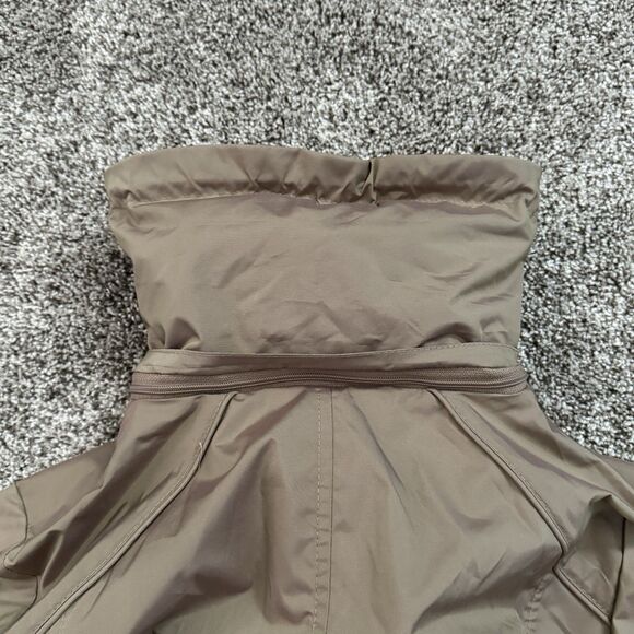 Cole Haan Hooded Rain Jacket Coat Champagne Iridescent Full Zip Women’s Size XS - Picture 12 of 16